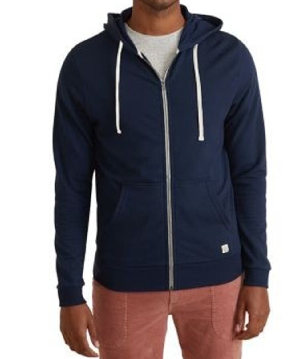Marine Layer Mens Afternoon Full Zip Hoodie Jacket Size M Blue Graphic Casual